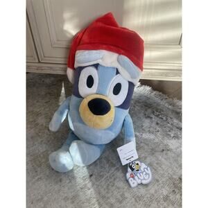 Christmas Bluey Plush Santa‎ Hat NWT 20” Disney